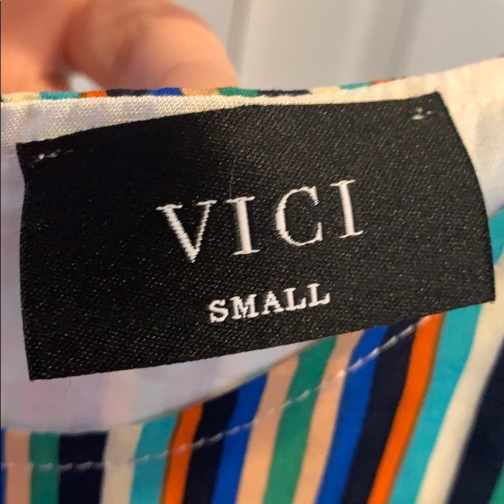 Vici multi color striped dress - Picture 2 of 4